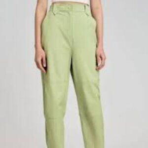 Derek Lam 10 Crosby Nash Balloon Matcha Green Women Pants Size 16 High Waist New